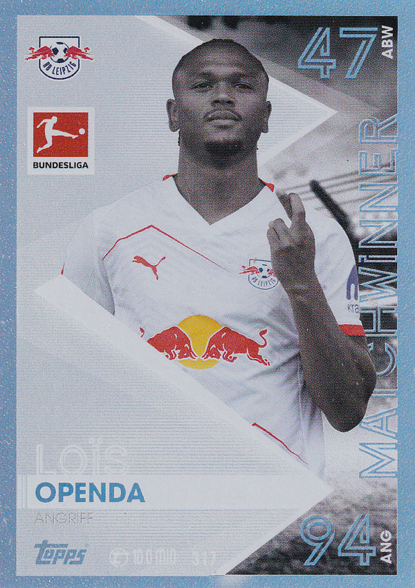 Lois Openda - RB Leipzig - Topps Match Attax 2025 - Matchwinner - Nr. 317