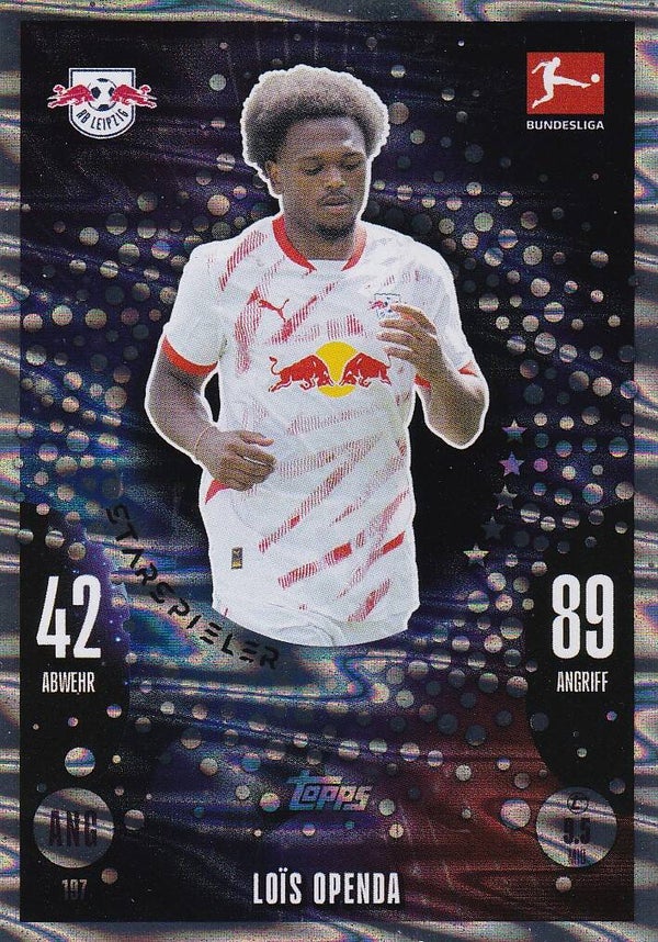 Lois Openda / RB Leipzig / Topps Match Attax 2024 / Star-Spieler / Nr. 197