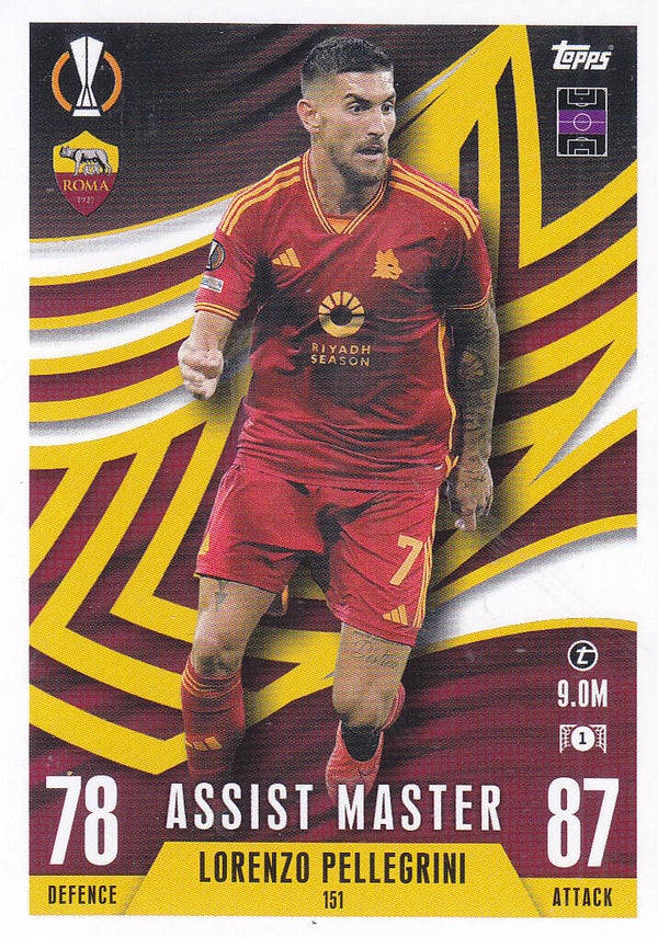 Lorenzo Pellegrini / AS Rom / Topps Champions League Extra 2023 / Assist Master / Nr.151
