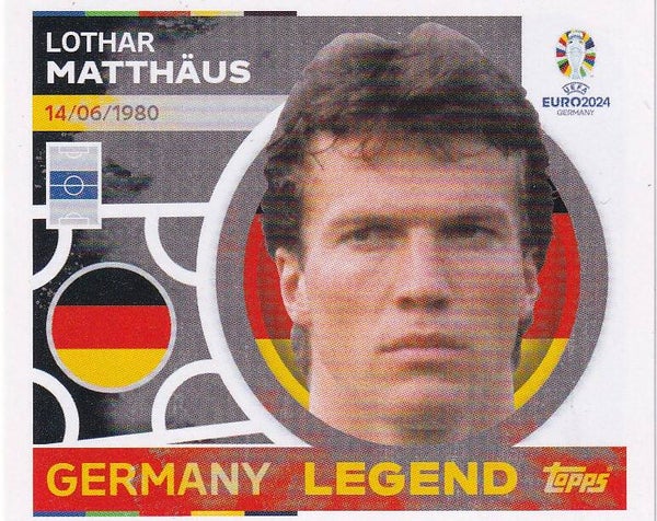 Lothar Matthäus / Deutschland / Topps EM 2024 / Germany Legend / Nr. GER 21