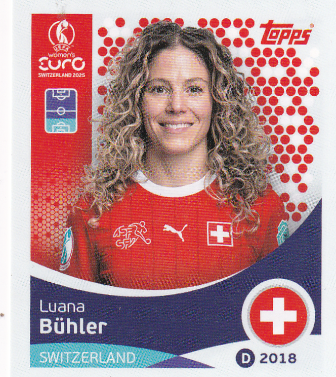 Luana Bühler - Schweiz - Topps Frauen EM 2025 - Basis Bild - Nr. 33