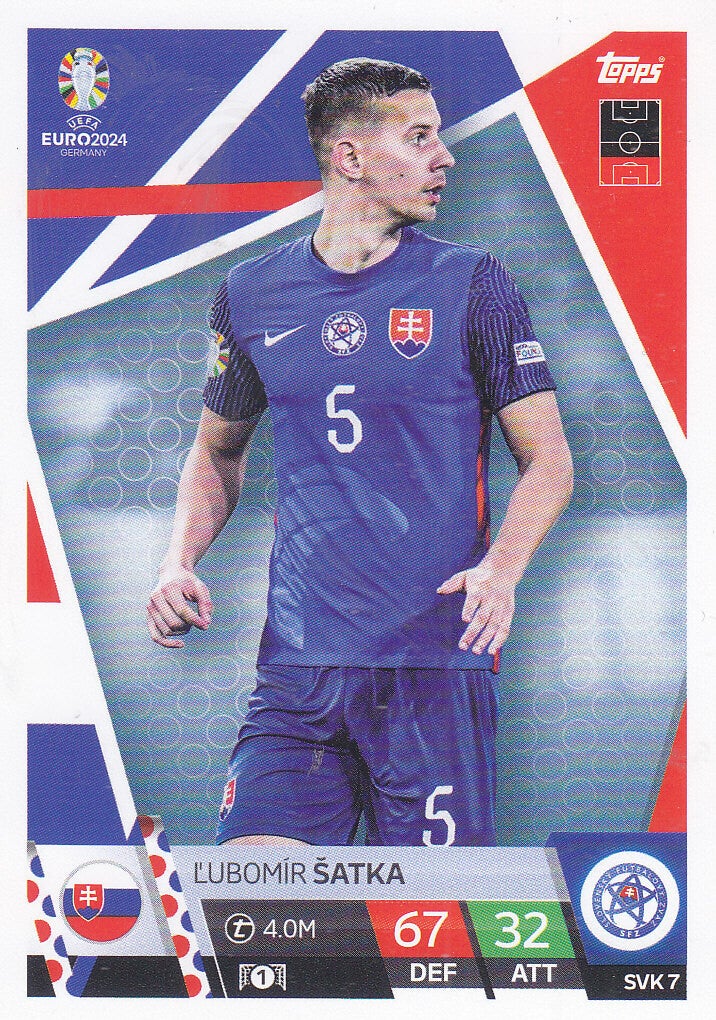 Lubomir Satka / Slowakei / Topps EM 2024 / Basis Karte / Nr. SVK 7