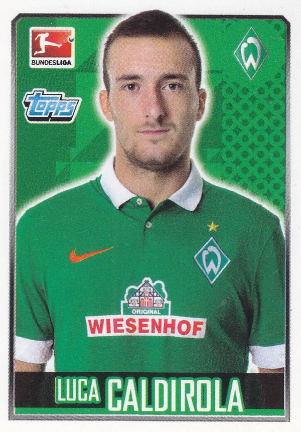 Luca Caldirola / SV Werder Bremen / Topps Bundesliga 2014 / Basis Bild / Nr.40