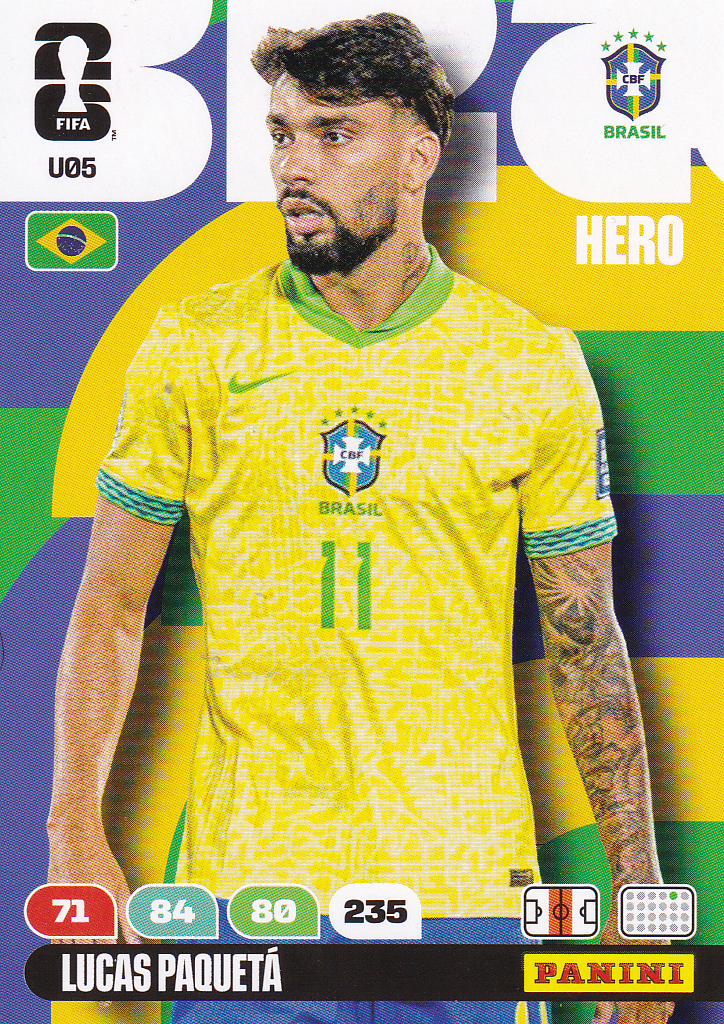 Lucas Paqueta - Brasilien - Panini WM 2026 - Hero - Update - Nr. U05