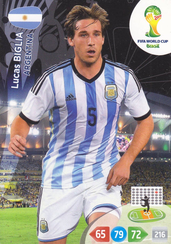 Lucas Biglia / Argentinien / Panini WM 2014 / Basis Karte / Nr. 11