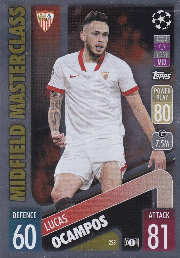 Lucas Ocampos / FC Sevilla / Topps Champions League 2021 / Masterclass / Nr. 258