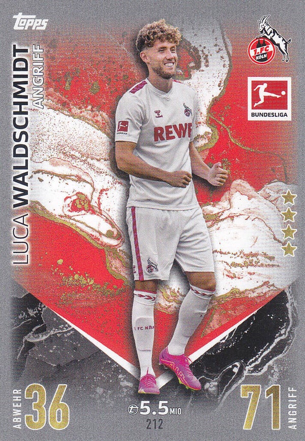 Luca Waldschmidt / 1.FC Köln / Topps Match Attax 2023 / Basis Karte / Nr.212
