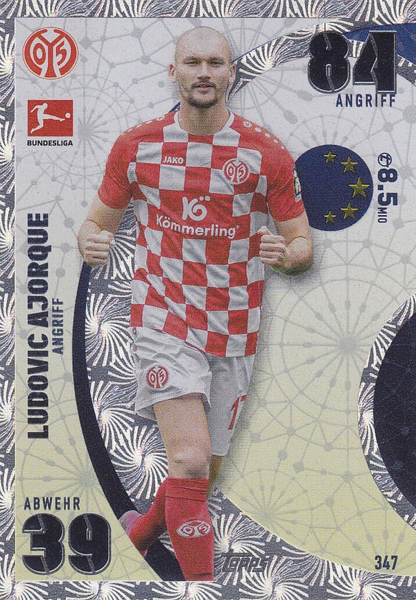 Ludovic Ajorque / 1. FSV Mainz 05 / Topps Match Attax Bundesliga 2023 / Yang Karte / Nr.347