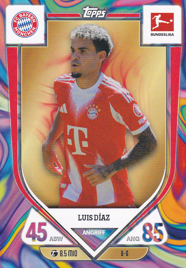 Luis Diaz - FC Bayern München - Topps Match Attax 2025 - Purple Editon - Nr. U-6