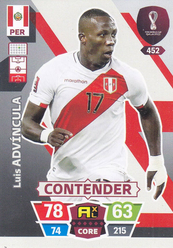 Luis Advincula / Peru / Panini WM 2022 / Basis Karte / Nr.452