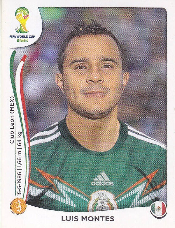 Luis Montes - Mexico - Panini WM 2014 - Basis Bild - Nr. 82