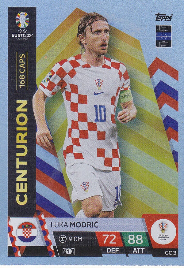 Luka Modric / Kroatien / Topps EM 2024 / Centurion Karte / Nr. CC 3