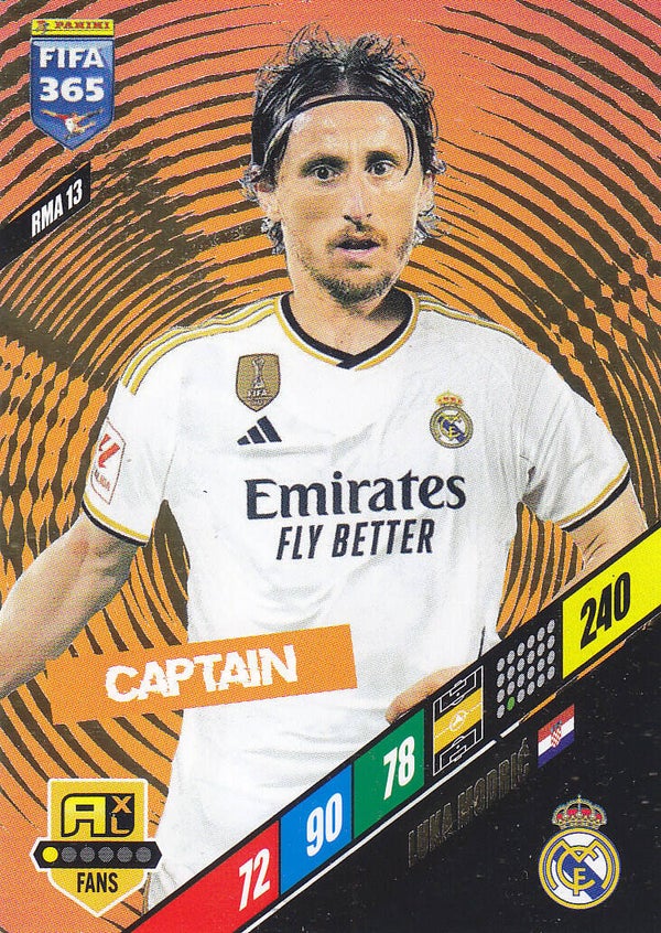 Luka Modric / Real Madrid / Panini Fifa 365 Jahr 2024 / Basis Karte Icon Fans / Nr. RMA 13