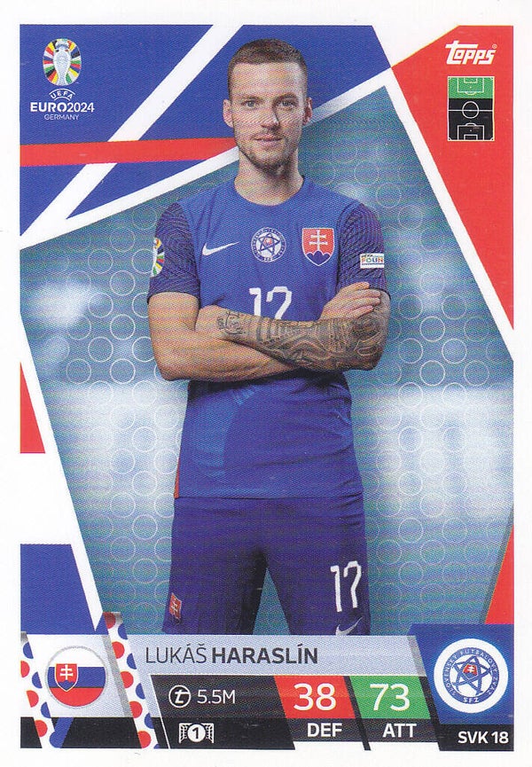 Lukas Haraslin / Slovakei / Topps EM 2024 / Basis Karte / Nr. SVK 18