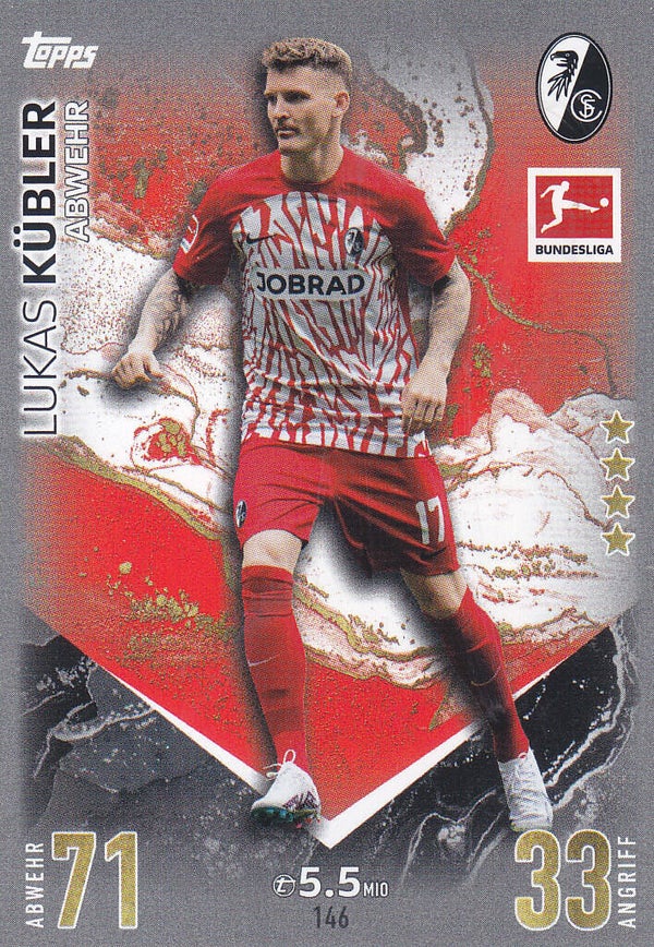 Lukas Kübler / SC Freiburg / Topps Match Attax 2023 / Basis Karte / Nr.146
