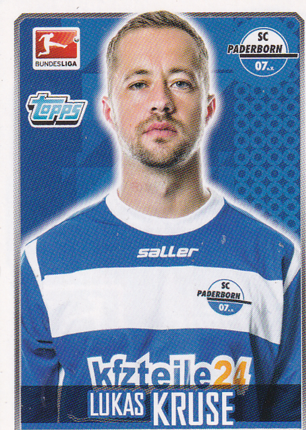 Lukas Kruse - SC Paderborn - Topps Bundesliga 2014 - Basis Bild - Nr. 217
