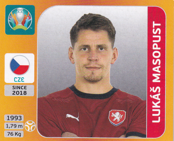 Lukas Masopust - Tschechien - Panini EM 2020 - Basis Bild - Nr. 394