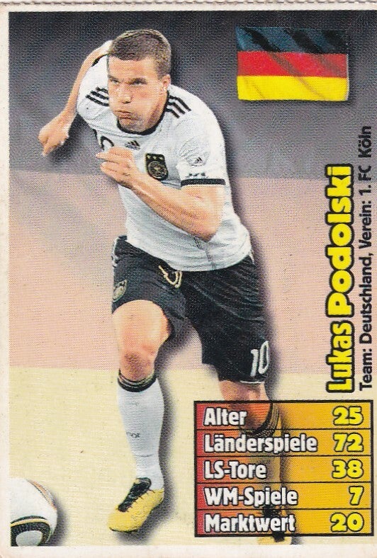 Lukas Podolski / Deutschland / Bravo Sport WM Quartett 2010 / Basis Karte