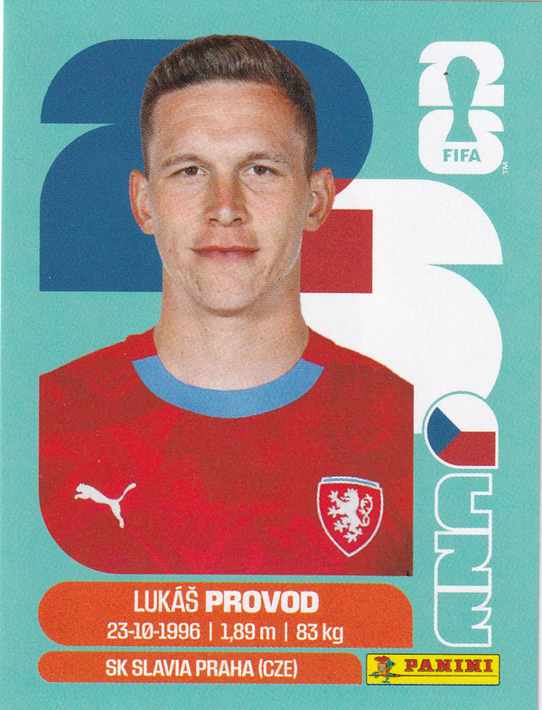 Lukas Provod - Tschechien - Panini WM 2026 - Basis Bild - CZE10