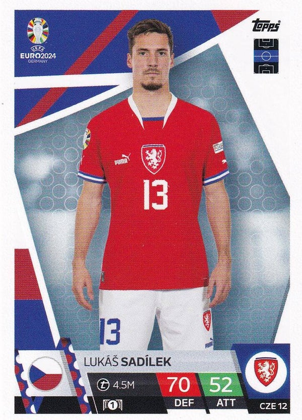 Lukas Sadilek / Tschechien / Topps EM 2024 / Basis Karte / Nr. CZE 12