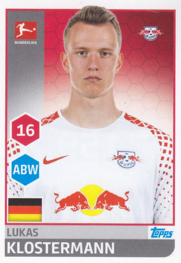 Lukas Klostermann / RB Leipzig / Topps Bundesliga 2017 / Basis Bild / Nr. 159