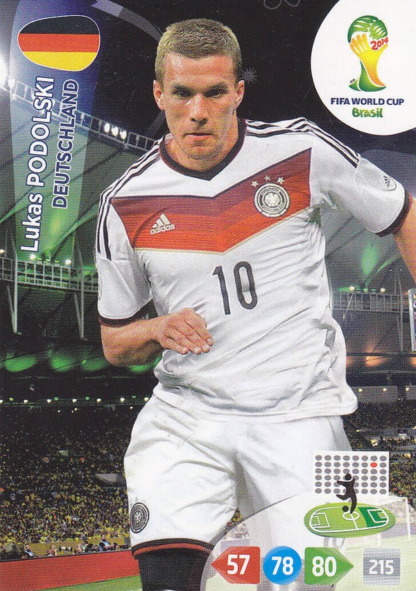 Lukas Podolski / Deutschland / Panini WM 2014 / Basis Karte / Nr. 115