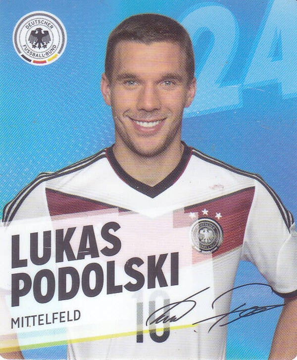 Lukas Podolski DFB Rewe Plastik Sammelkarte Nr.24