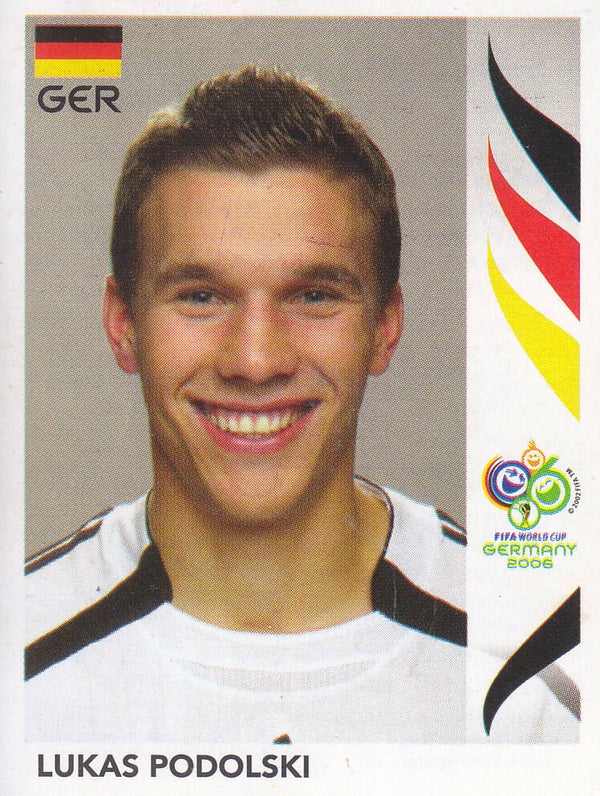 Lukas Podolski / Deutschland / Panini WM 2006 / Basis Bild / Nr.35