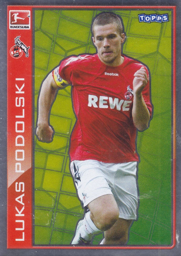 Lukas Podolski / 1.FC Köln / Topps Bundesliga 2010 / Spielszene Großbild Glitzer / Nr.175