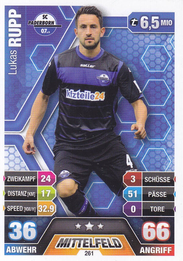 Lukas Rupp - SC Paderborn - Topps Match Attax 2014 - Basis Karte - Nr. 261