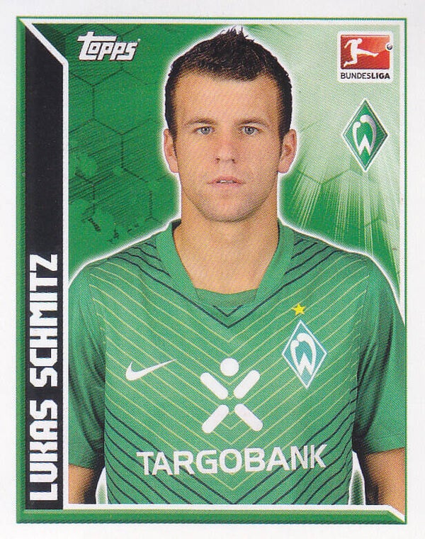 Lukas Schmitz / SV Werder Bremen / Topps Bundesliga 2011 / Basis Bild / Nr. 72