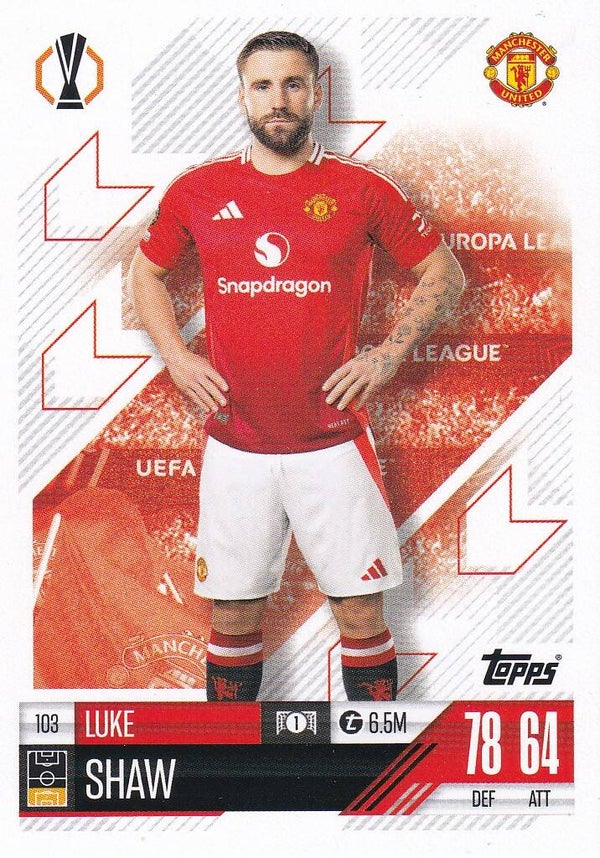 Luke Shaw / Manchester United / Topps Champions League 2024 / Basis Karte / Nr. 103