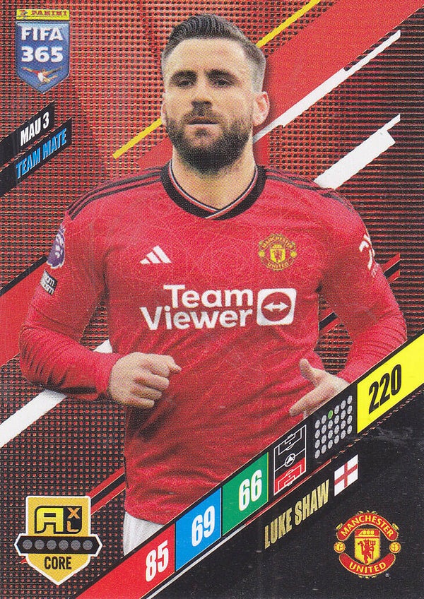 Luke Shaw / Manchester United / Panini Fifa 365 Jahr 2024 / Team Mate / Icon Core / Nr. MAU 3