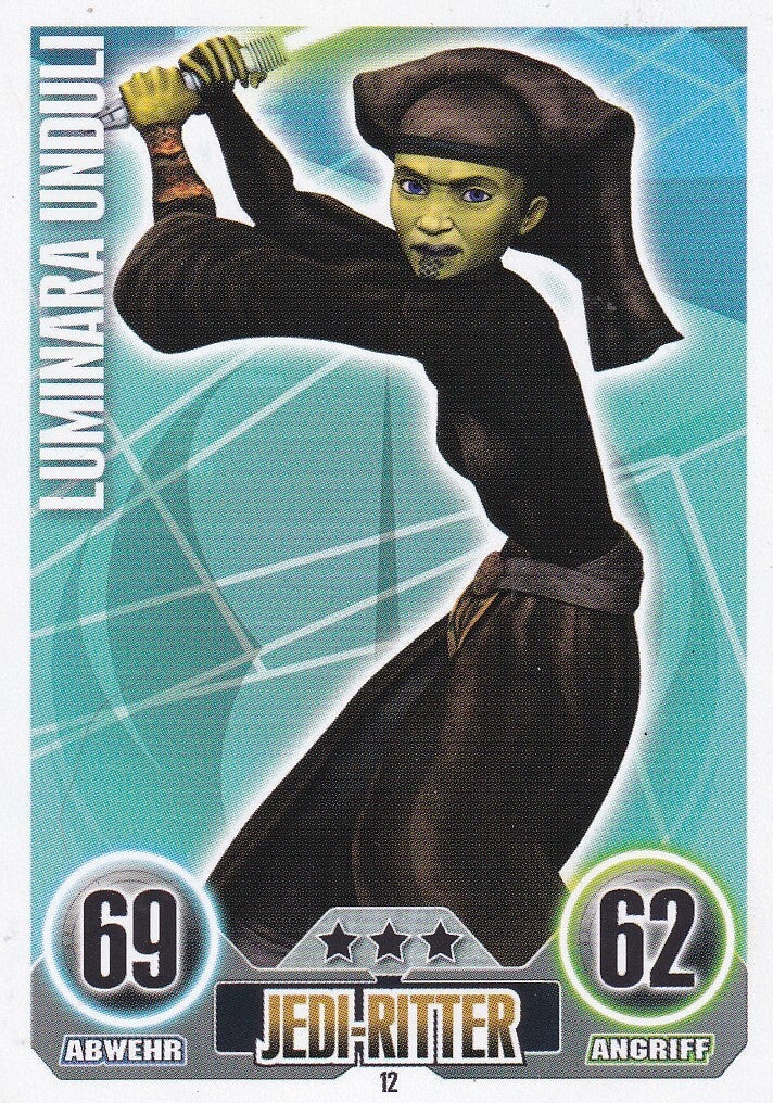 Luminara Unduli / Topps Star Wars Force Attax 2010 / Jedi-Ritter / Die Republik / Nr. FA 12