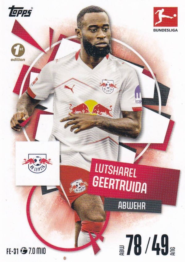 Lutsharel Geertruida - RB Leipzig - Topps Match Attax 2025 - First Edition - Nr. FE-31