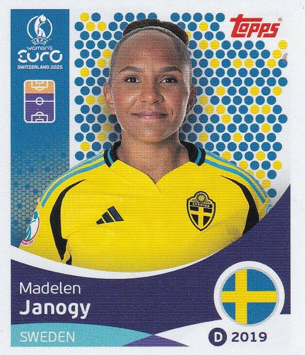 Madelen Janogy - Schweden - Topps Frauen EM 2025 - Basis Bild - Nr. 233