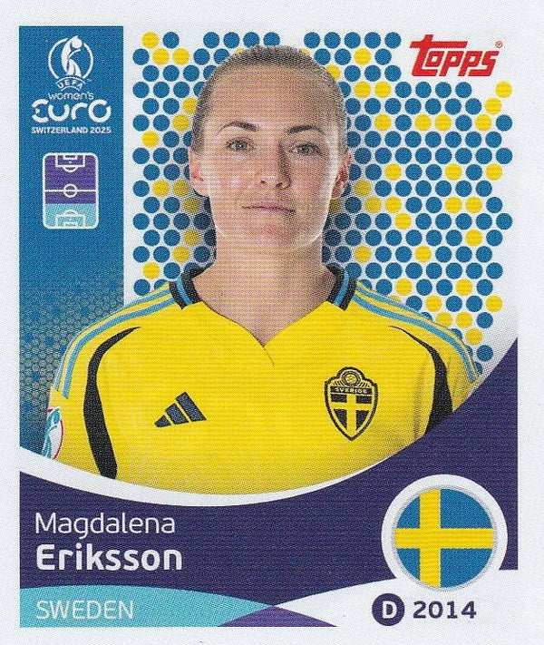 Magdalena Eriksson - Schweden - Topps Frauen EM 2024 - Basis Bild - Nr. 224