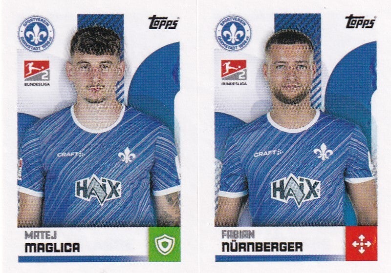 Matej Maglica & Fabian Nürnberger - SV Darmstadt 98 - Topps Bundesliga 2024 - Doppelbild - Nr. 440 Nr.441