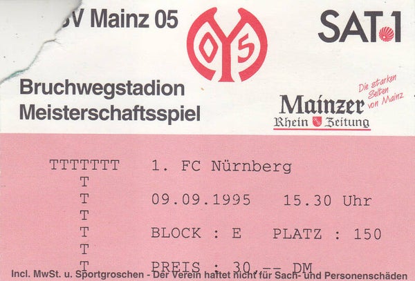 FSV Mainz 05 - 1.FCN  09.09.1995