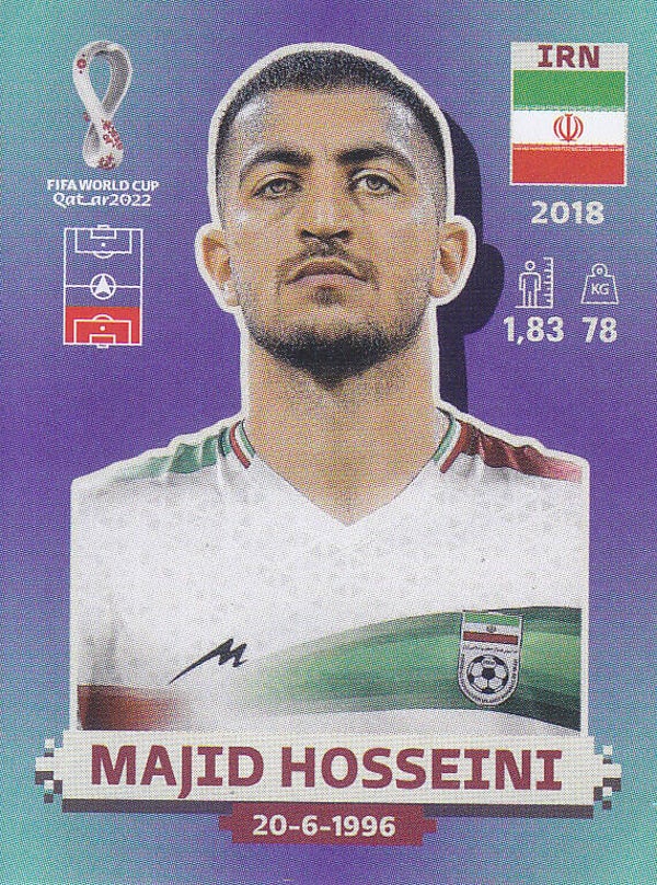 Majid Hosseini / Iran / Panini WM 2022 / Basis Bild / Nr. IRN 6