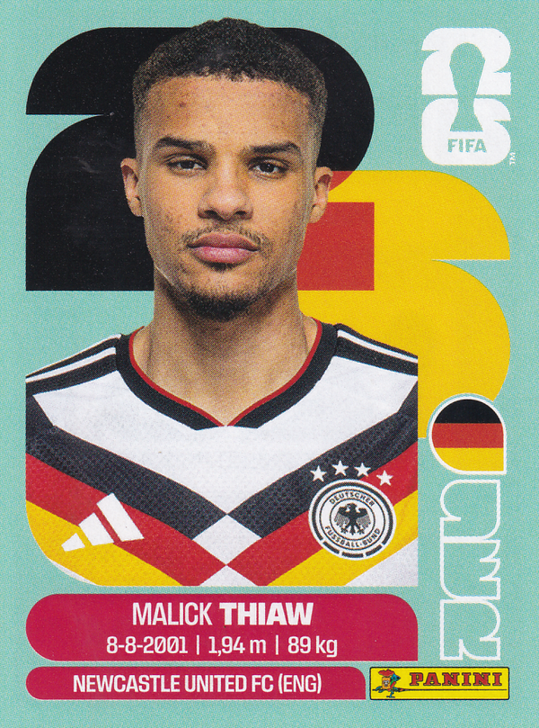 Malick Thiaw - Deutschland - Panini WM 2026 - Update - GER08a