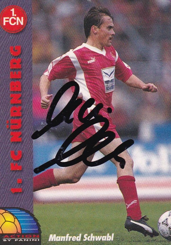 Manfred Schwabl / 1.FC Nürnberg / Panini Bundesliga / ran Sat 1 / mit Autogramm / Nr. 172