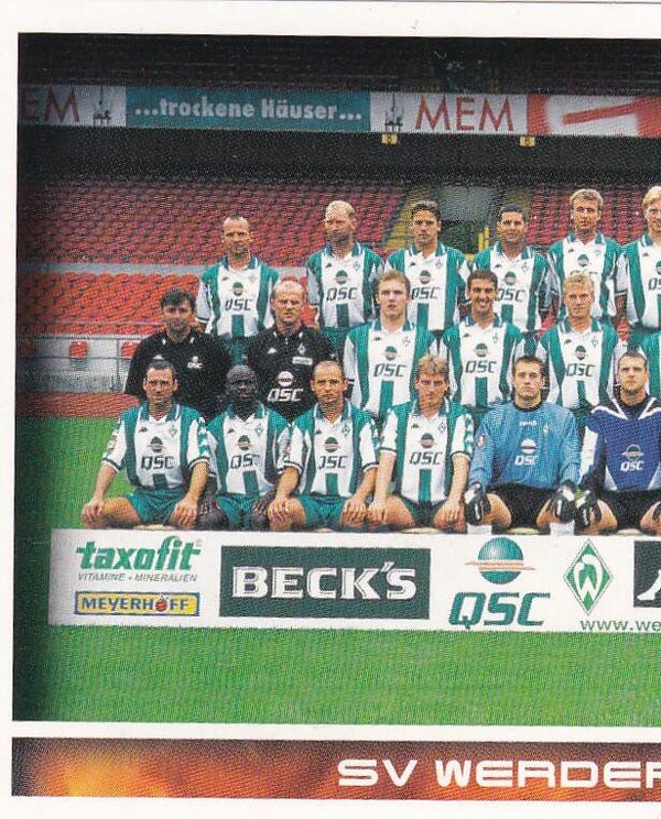 SV Werder Bremen - Panini Bundesliga 2001 - Mannschaftsbild 1 - Nr. 60