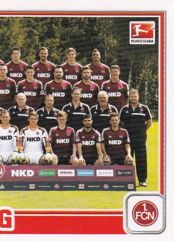 1.FC Nürnberg - Topps Bundesliga 2013 - Mannschaftsbild 2 - Nr. 217