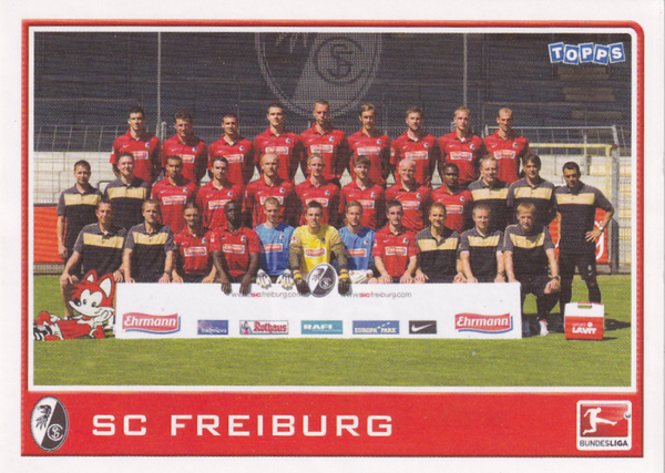 SC Freiburg - Topps Budesliga 2010 - Mannschaftsbild - Nr. 69