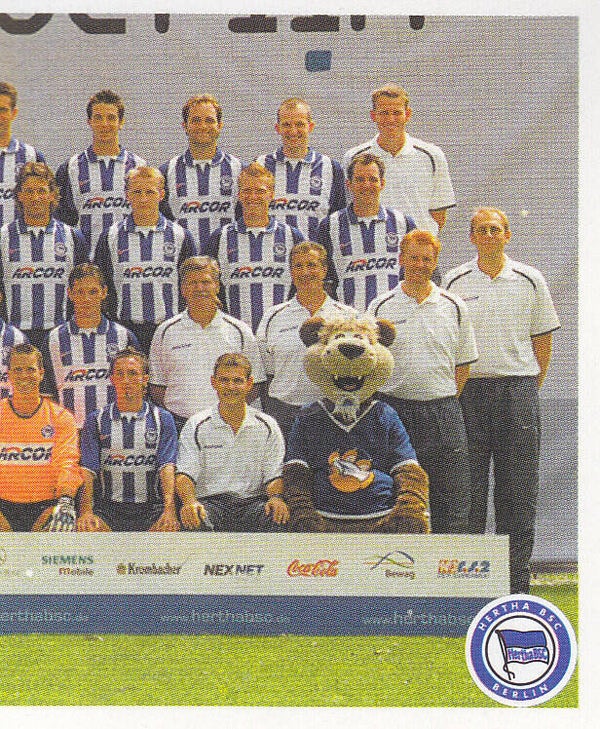 Hertha BSC Berlin / Panini Bundesliga 2002 / Mannschaftsbild 2 / Nr.6