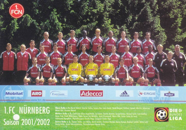 Mannschaftskarte - 1.FC Nürnberg - 2001 DINA 5