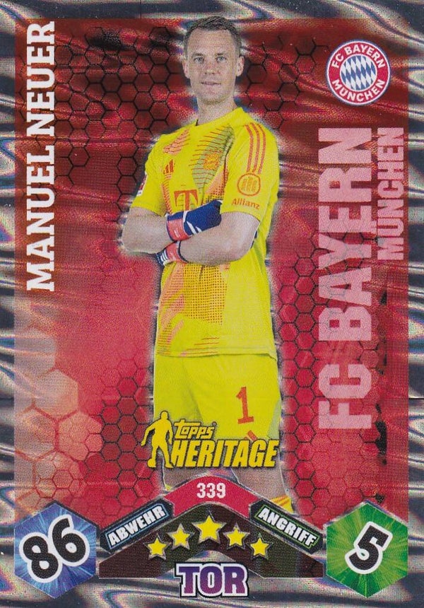 Manuel Neuer / FC Bayern München / Topps Match Attax 2024 / Heritage / Nr. 339