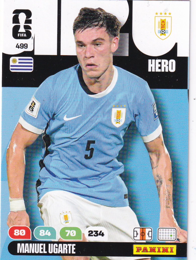 Manuel Ugarte - Uruguay - Panini WM 2026 - Hero - Nr. 499