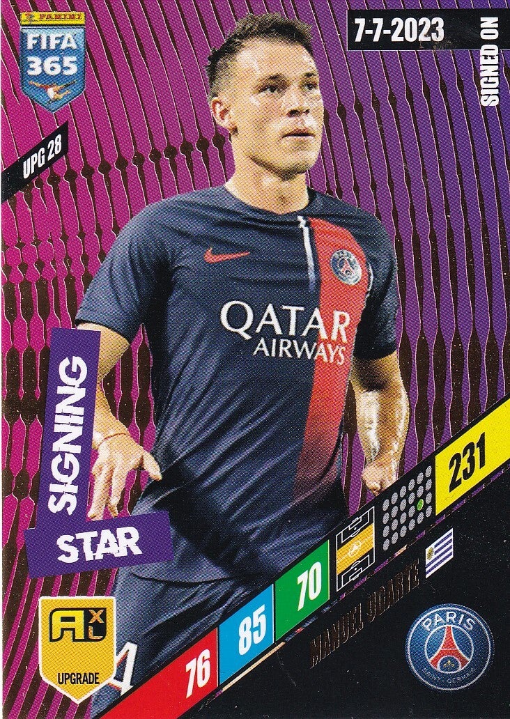 Manuel Ugarte / Paris Saint Germain / Panini Fifa 365 Jahr 2024 / Signing Star / Icon Upgrade UPG 28